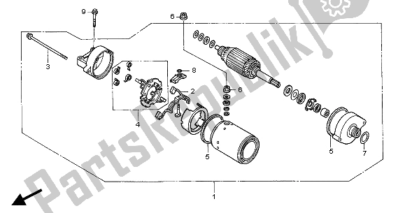 Todas as partes de Motor De Arranque do Honda CBF 600 NA 2004