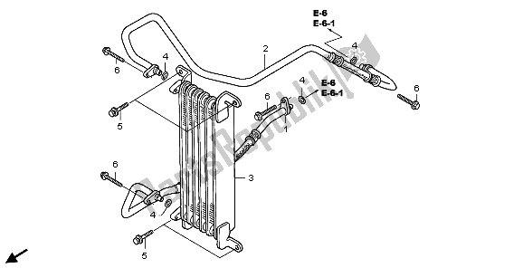 Tutte le parti per il Radiatore Dell'olio del Honda TRX 500 FA Foretrax Foreman 2007