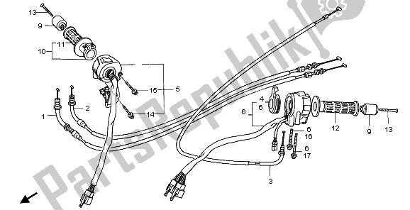 Tutte le parti per il Interruttore E Cavo del Honda CBR 1000F 1999