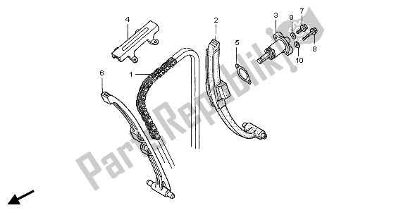 Todas as partes de Corrente De Came E Tensor do Honda CBF 500A 2007