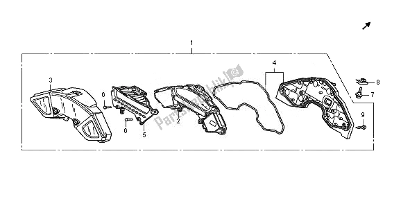 Todas las partes para Metro (kmh) de Honda CB 1000 RA 2010