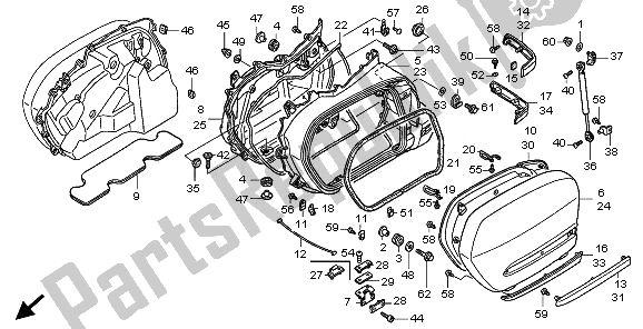 Toutes les pièces pour le Sacoche De Selle du Honda GL 1800 2010