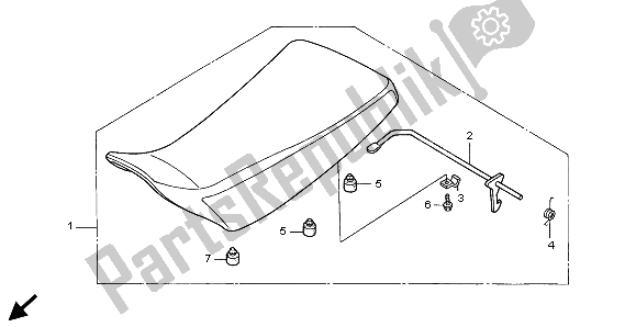 Wszystkie części do Siedzenie Honda TRX 400 FW Fourtrax Foreman 2001