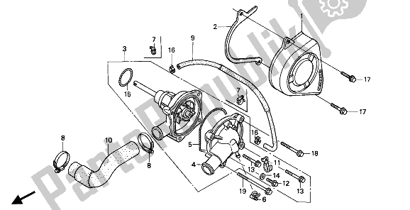 Tutte le parti per il Pompa Dell'acqua del Honda CBR 600F 1994