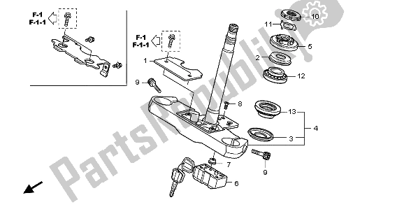 Toutes les pièces pour le Potence De Direction du Honda VT 750C2 2007