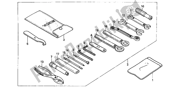 Tutte le parti per il Utensili del Honda CB 1000F 1993