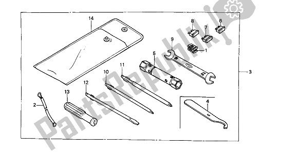 Todas as partes de Ferramentas do Honda CN 250 1 1994