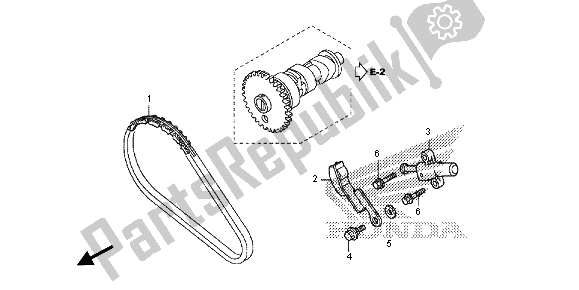 Tutte le parti per il Catena A Camme E Tenditore del Honda TRX 420 FA Fourtrax Rancher AT 2013