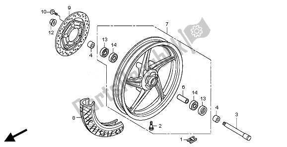 Todas las partes para Rueda Delantera de Honda CBR 250R 2011