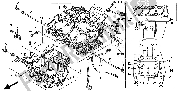 All parts for the Crankcase of the Honda CBR 600 RR 2011