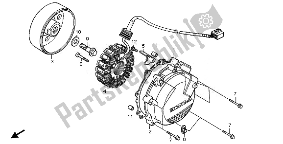 Tutte le parti per il Generatore del Honda VFR 800A 2010