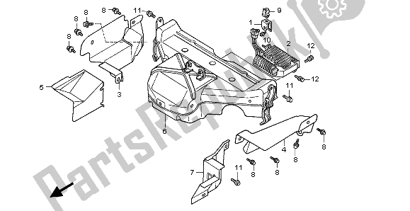Todas as partes de Protetor De Câmara do Honda GL 1500 SE 1999