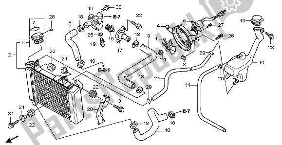 Todas las partes para Radiador de Honda CBR 125 RW 2008