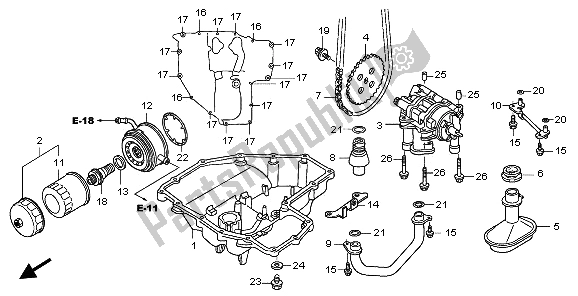 All parts for the Oil Pan & Oil Pump of the Honda CB 1300 SA 2009