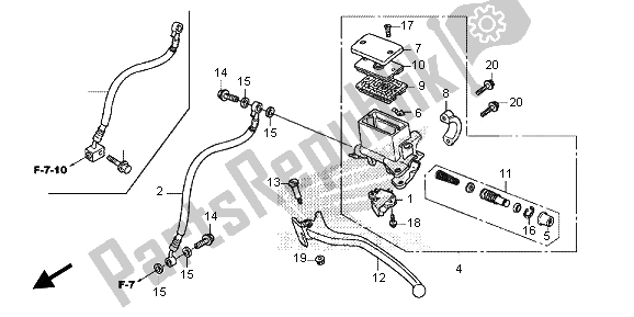 Todas las partes para Cilindro Maestro Del Freno Trasero de Honda SH 125 2013