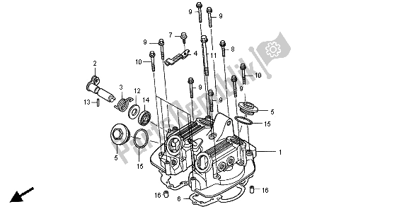 Tutte le parti per il Coperchio Della Testata del Honda XR 250R 1996