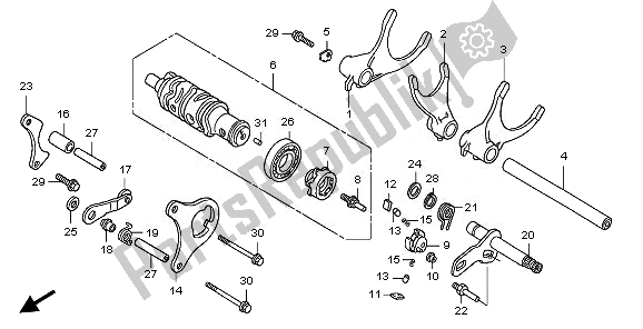 Todas las partes para Tambor De Cambio De Marcha Y Horquilla De Cambio de Honda CB 1300 SA 2008