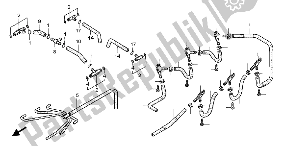 Toutes les pièces pour le Carburateur (tubulure) du Honda GL 1500C 1999