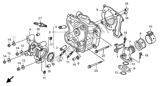 Tutte le parti per il Testata del Honda SH 150S 2011