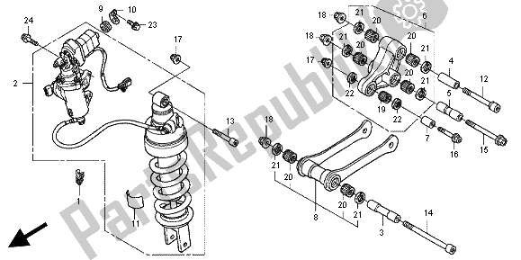 Todas las partes para Cojín Trasero de Honda GL 1800 2012