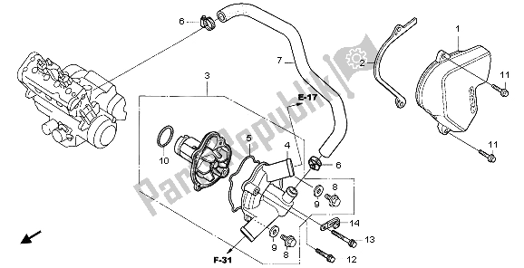 Tutte le parti per il Pompa Dell'acqua del Honda CBR 600 RR 2006