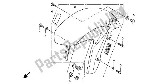 Todas las partes para Guardabarros Delantero de Honda CB 1000R 2009