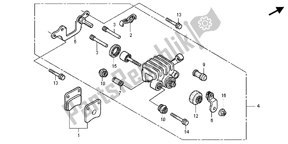 Todas las partes para Pinza De Freno De Estacionamiento de Honda FJS 600D 2011