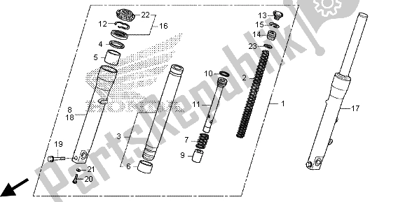 Tutte le parti per il Forcella Anteriore del Honda SH 300A 2013