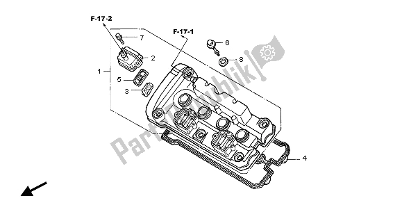 Todas las partes para Cubierta De Tapa De Cilindro de Honda CB 600F Hornet 2006