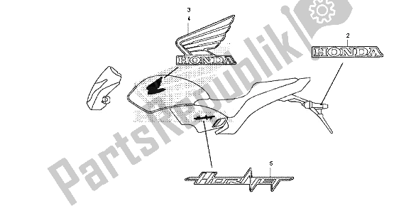 All parts for the Mark of the Honda CB 600F Hornet 2013