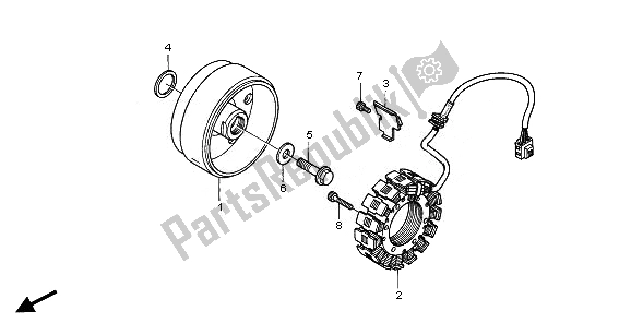 All parts for the Generator of the Honda NT 700 VA 2010