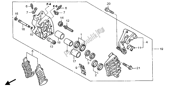 Tutte le parti per il Pinza Freno Anteriore (r.) del Honda CBR 1100 XX 2007