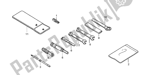 All parts for the Tools of the Honda VTR 250 2009