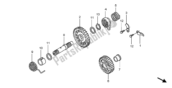 Todas las partes para Husillo De Arranque de Honda CRF 450R 2002