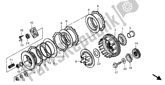 Todas las partes para Embrague de Honda VT 600C 1995