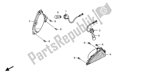 All parts for the Winker of the Honda NT 700 VA 2007