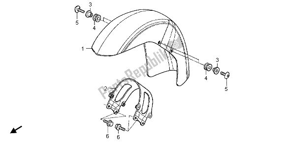 Todas las partes para Guardabarros Delantero de Honda VT 750C 2006