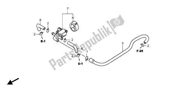 All parts for the Air Injection Control Valve of the Honda CBF 1000 FTA 2010