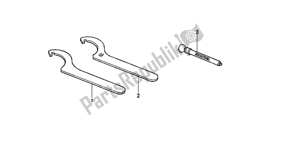 All parts for the Fop-1 Tools of the Honda XR 600R 1987