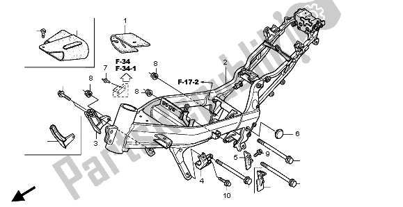 All parts for the Frame Body of the Honda CBR 125 RS 2006