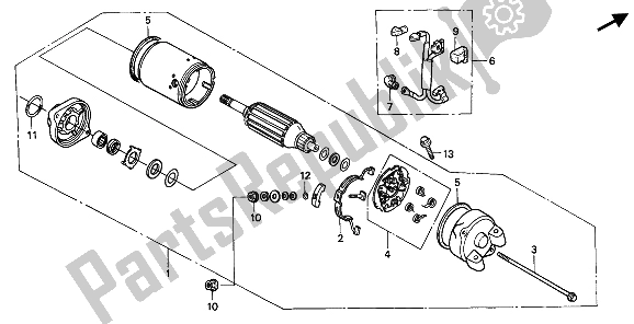 All parts for the Starting Motor of the Honda VT 600C 1994