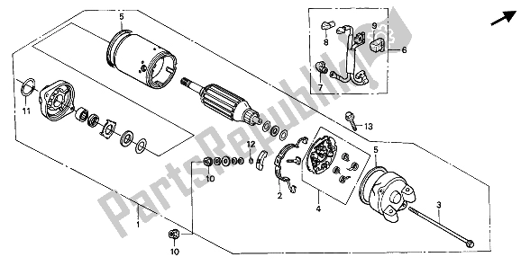 All parts for the Starting Motor of the Honda VT 600C 1994