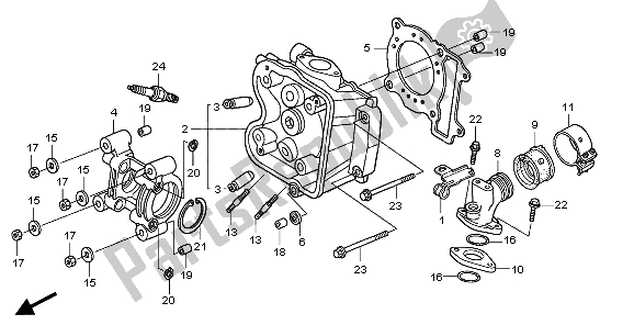 Tutte le parti per il Testata del Honda SH 125S 2007