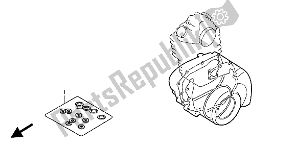 All parts for the Eop-1 Gasket Kit B of the Honda TRX 420 FE Fourtrax Rancer 4X4 ES 2012