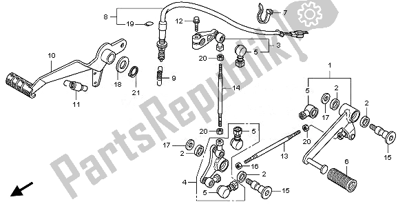 Todas las partes para Pedal de Honda CBF 1000 SA 2008
