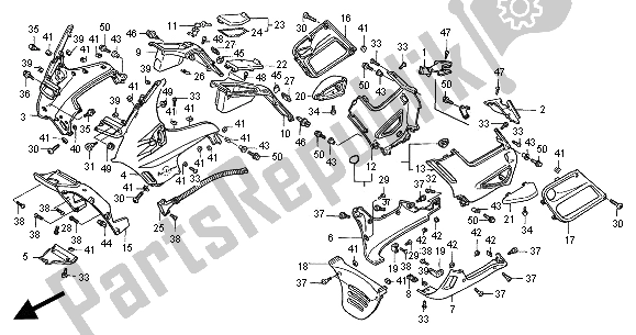 Tutte le parti per il Cappuccio del Honda ST 1100A 2000