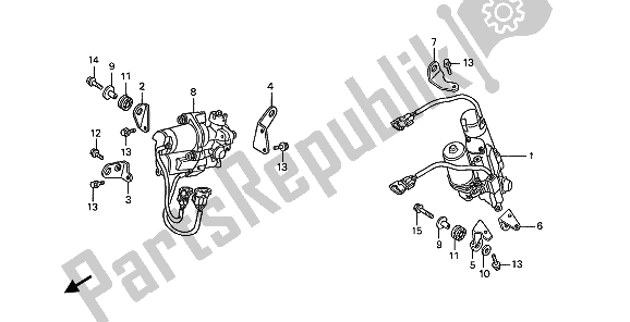 All parts for the Abs Modulator of the Honda ST 1100A 1993