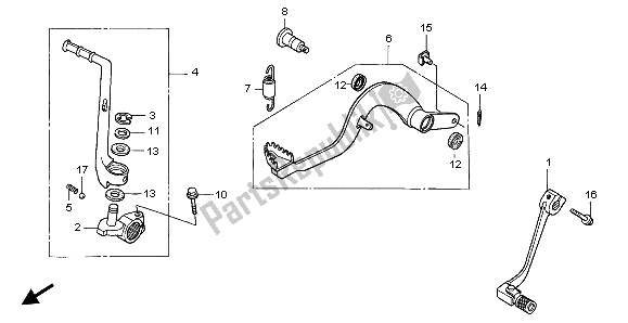 Todas las partes para Pedal de Honda CR 85R SW 2004
