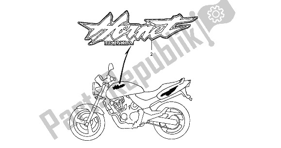 All parts for the Mark of the Honda CB 600F Hornet 2001