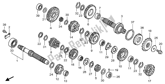 Todas las partes para Transmisión de Honda CB 500 1995